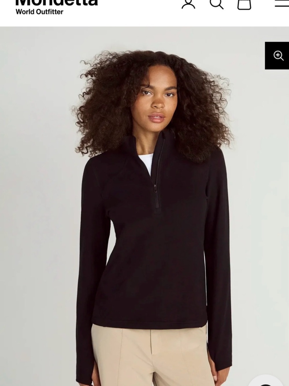 Mondetta Plum Quarter-Zip Top XL